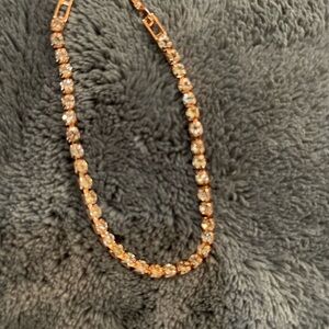 Elegant Gold-Tone Women's Tennis  Braclet